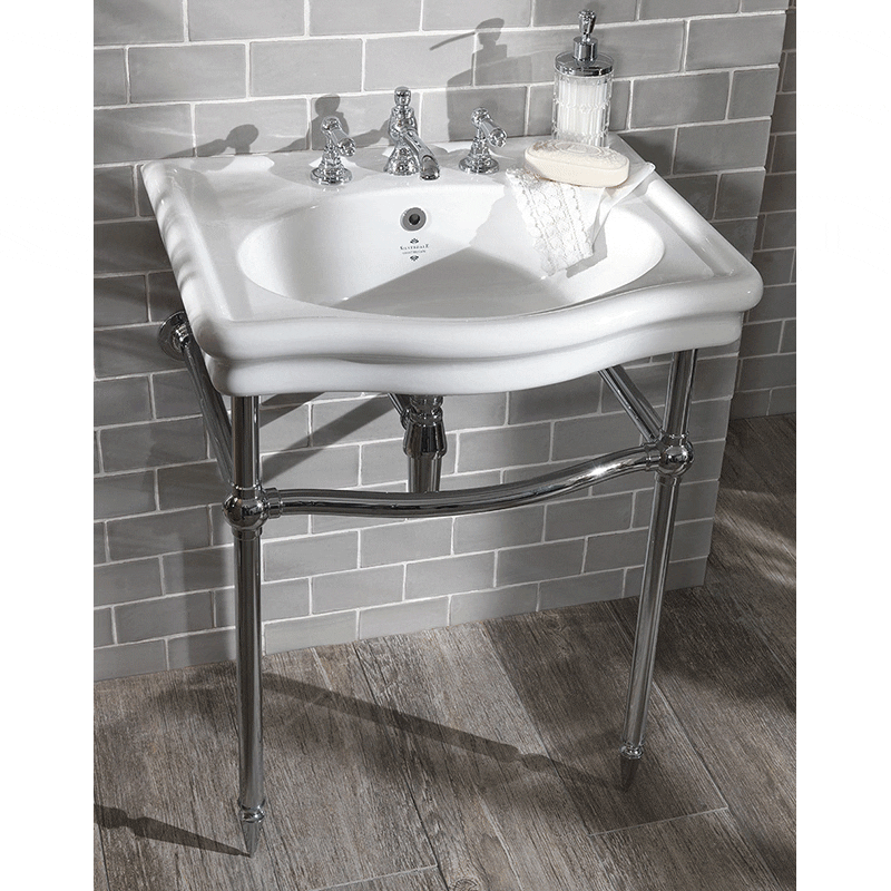 Loxley 650mm Basin with Chrome Stand
