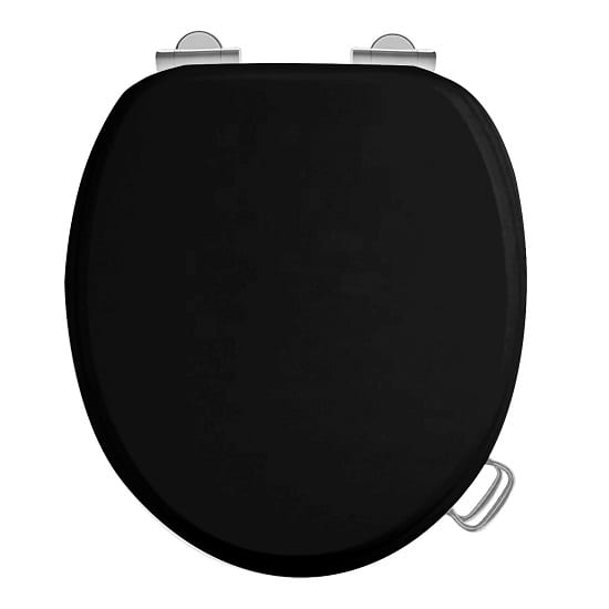 Burlington Soft Close Toilet Seat Matt Black by Old Fashioned Bathrooms