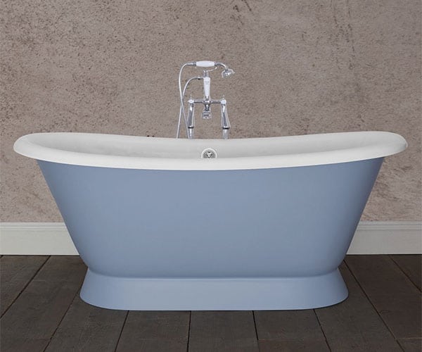 Cast Iron Blue Bateau Bath