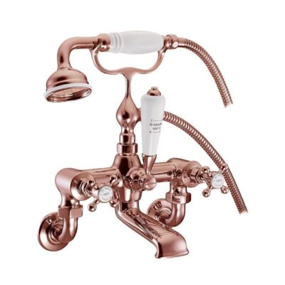 St James Copper Wall Mounted Bath Shower Mixer Tap