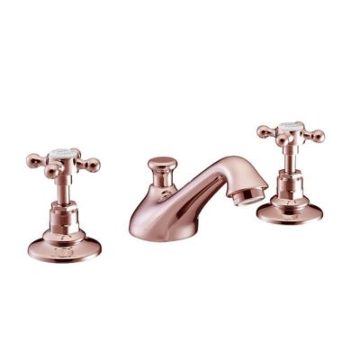 St James copper 3 hole basin mixer tap with original spout