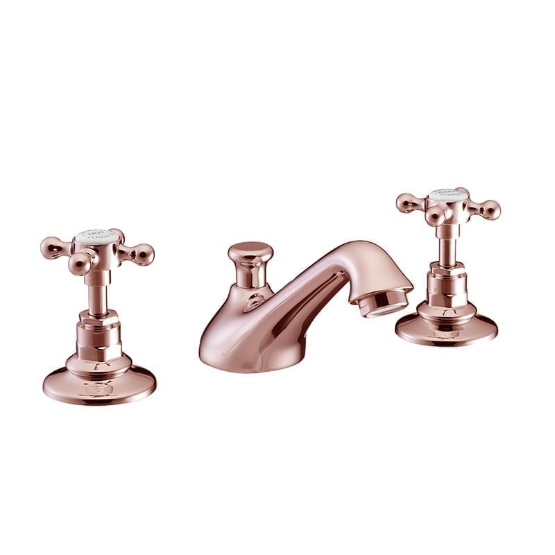 St James copper 3 hole basin mixer tap with original spout