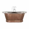 The Normandy Copper Exterior & Nickel Interior Bateau Bath