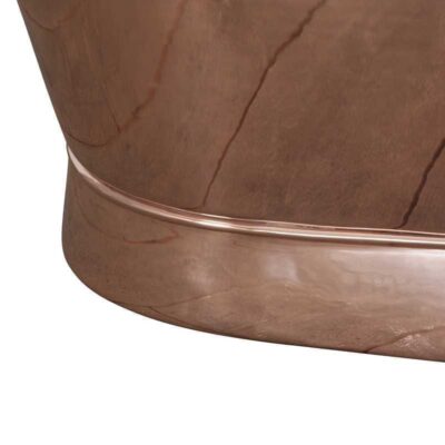 Copper Normandy Bateau Bath - Copper Exterior & Nickel Interior - Image 3