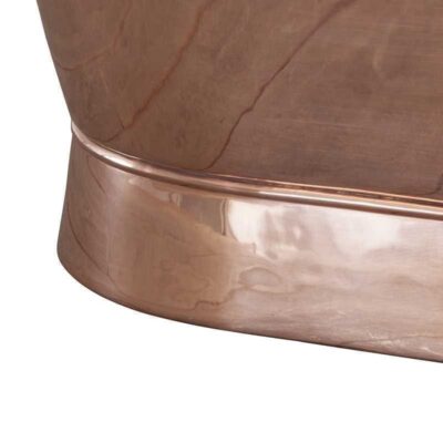 Copper Normandy Bateau Bath - Copper Exterior & White Interior - Image 2