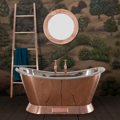 Hurlingham 1500 Bateau Copper Bath - Copper Exterior & Nickel Interior