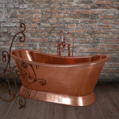 Hurlingham Bateau Copper Bath - Copper Exterior & Copper Interior