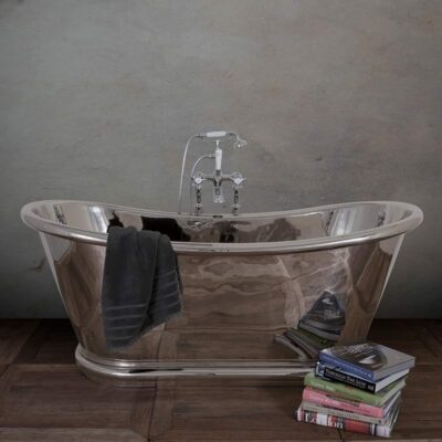 Hurlingham Bulle Copper Bath - Nickel Exterior & Nickel Interior