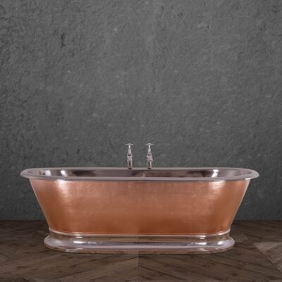 Hurlingham Zille Copper Bath - Nickel Exterior & Nickel Interior