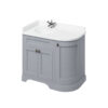 Burlington Freestanding 100 Curved Corner Vanity Unit, LH, Minerva White Top - Image 4
