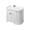Burlington Freestanding 100 Curved Corner Vanity Unit, LH, Minerva White Top - Image 2