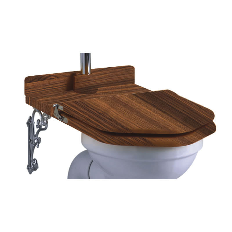 Burlington Wooden Throne Toilet Seat Walnut Old fashioned Bathrooms