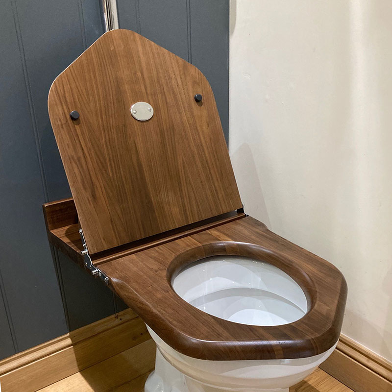 Burlington Wooden Throne Toilet Seat Walnut Old fashioned Bathrooms