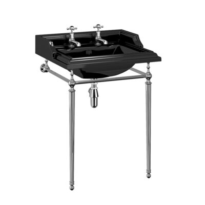 burlington-jet-black-classic-65cm-basin-and-stand