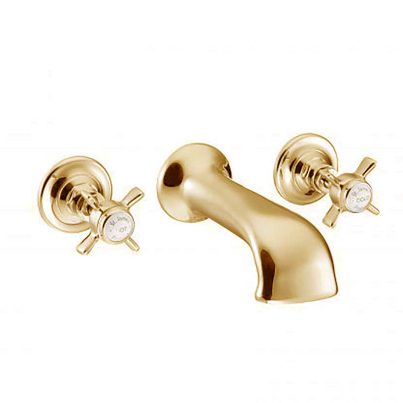 St. James Brass 3 Hole Wall Mounted Bath Filler