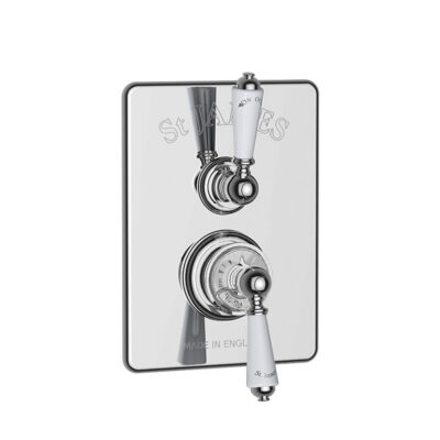 St James Chrome Traditional Concealed Shower Valve – 1 Outlet - Image 3