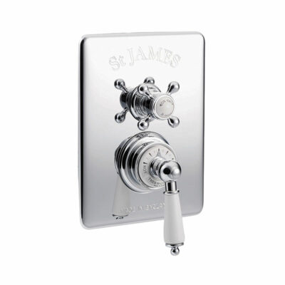 St James Chrome Traditional Concealed Shower Valve – 1 Outlet