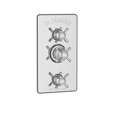 St James Chrome Traditional Concealed Valve – 3 Outlets - Image 2