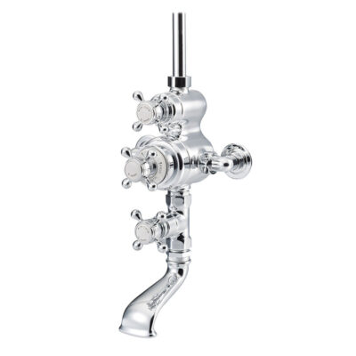 St James Chrome Traditional Exposed Valve and Bath Filler