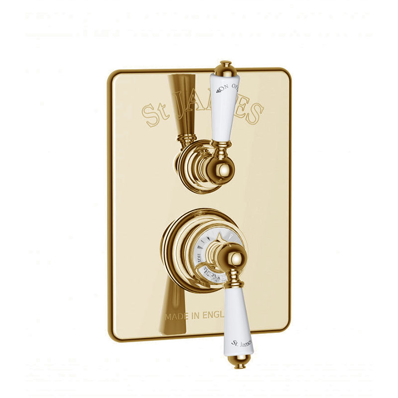 St James Brass Traditional Concealed Shower Valve - 1 Outlet
