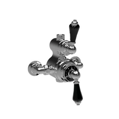 st-james-chrome-exposed-valve---crystal-black-handle