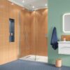 Crosswater ‘Gallery 10’ Walk in Shower with Hinged Deflector Panel