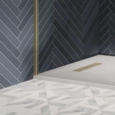 Crosswater ‘Gallery 10’ Walk in Shower with 2 Fixed Glass Panels and a Hinged Deflector Panel - Image 3