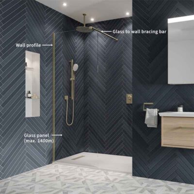 Crosswater 'Gallery 10' Walk in Shower - Image 2