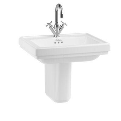 Riviera 580mm Square Basin & Semi Pedestal - Image 2