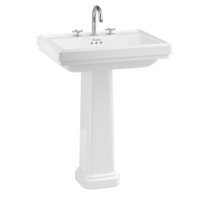 traditional-Riviera-650mm-Square-Basin-with-Riviera-Full-Pedestal-3-tap-hole