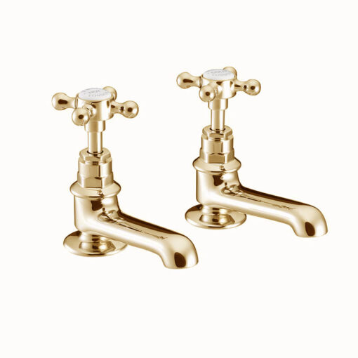 St James Antique Gold Pair Basin Taps Old Fashioned Bathrooms
