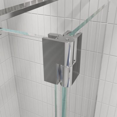 Crosswater ‘Gallery 10’ Walk in Shower with 2 Fixed Glass Panels and a Hinged Deflector Panel - Image 4