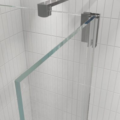 Crosswater ‘Gallery 10’ Walk in Shower with 2 Fixed Glass Panels and a Hinged Deflector Panel - Image 5