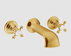 St James tap in brushed brass