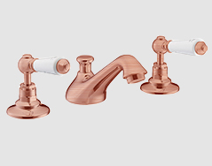 St James tap in brushed copper