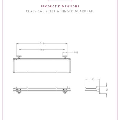 shelf and hinged guardrail thomas crapper classical