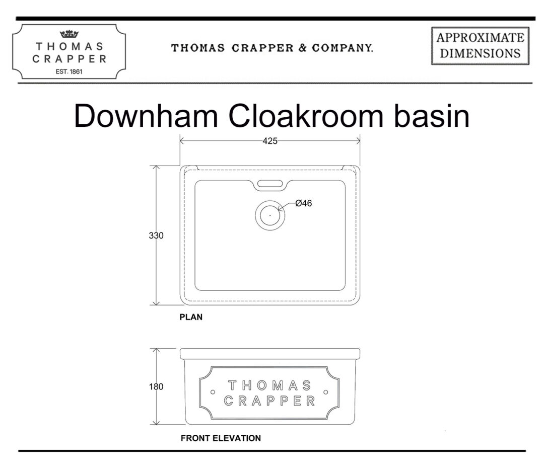 Thomas Crapper Downham Cloakroom Basin Set - Image 19