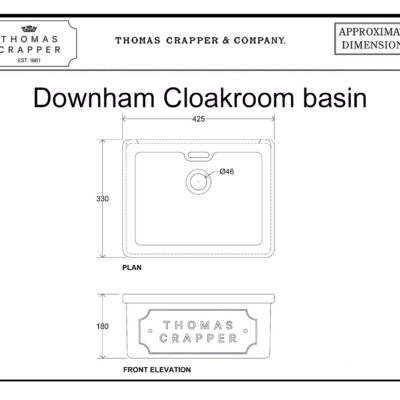 Thomas Crapper Downham Cloakroom Basin Set - Image 15