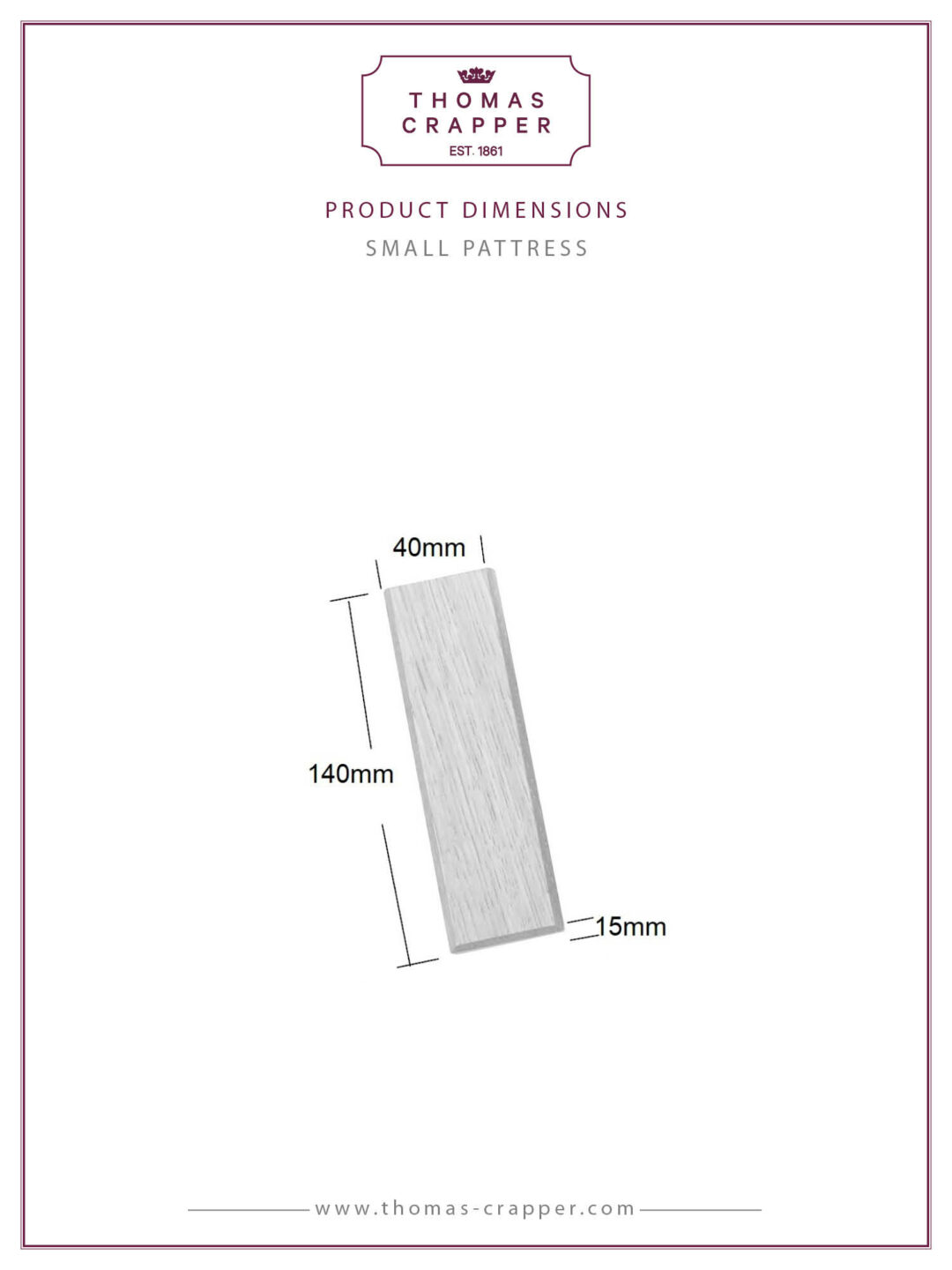 Thomas Crapper Small Pattresses - Image 2