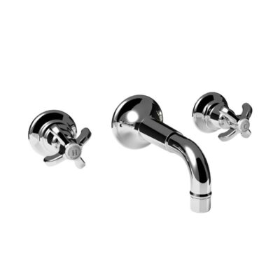 Thomas Crapper 1920 Cross-head Three Tap-hole Wall Mixer