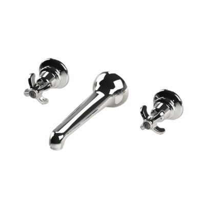 Thomas Crapper 1920 Lever Three Tap-Hole Wall Basin Mixer