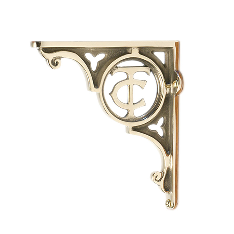 Thomas Crapper Small TC Brackets Polished (Pair) Old Fashioned