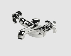 Thomas Crapper traditional mixer tap in chrome 