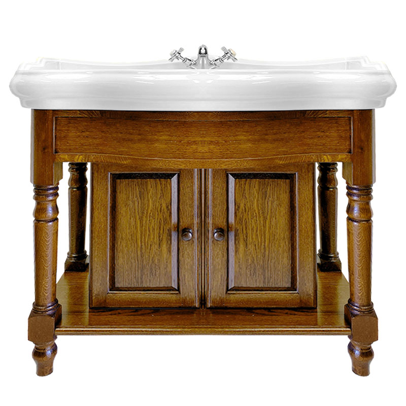 Foresters 100cm Period Basin & Oak Cabinet