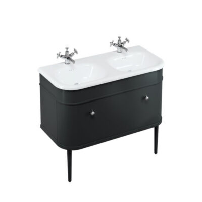 Burlington Chalfont 1000mm Single Drawer Unit - Matt Black - Image 2