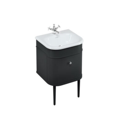 Burlington Chalfont 550mm Single Drawer Unit - Matt Black - Image 2