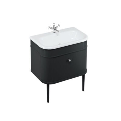 Burlington Chalfont 750mm Single Drawer Unit - Matt Black - Image 2