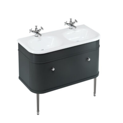 Burlington Chalfont 1000mm Single Drawer Unit - Matt Black