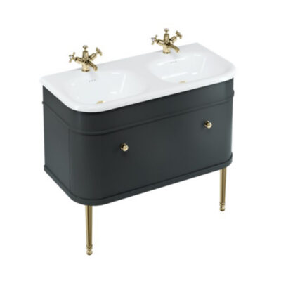 Burlington Chalfont 1000mm Single Drawer Unit - Matt Black - Image 4