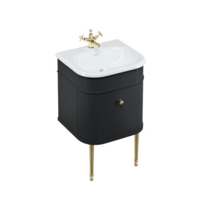 Burlington Chalfont 550mm Single Drawer Unit - Matt Black - Image 4